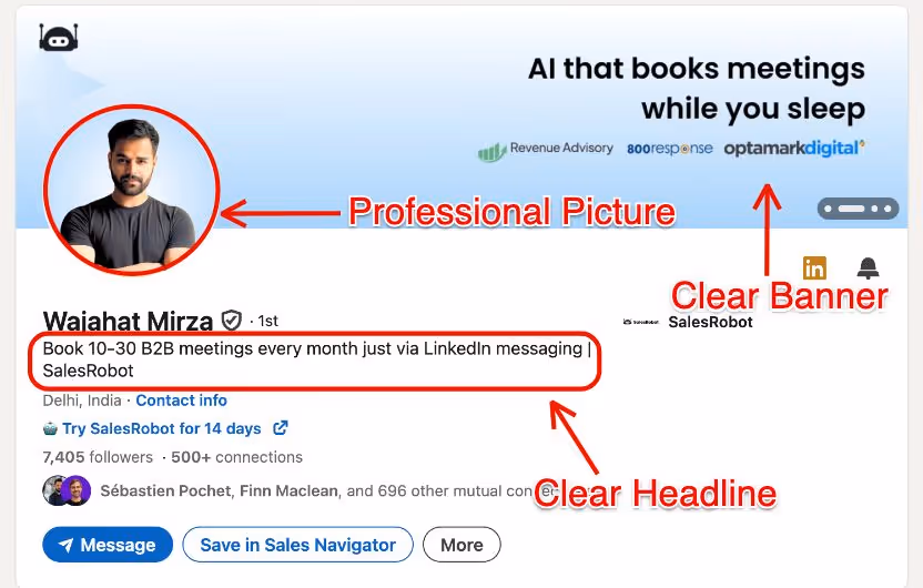 A well-optimized LinkedIn profile.