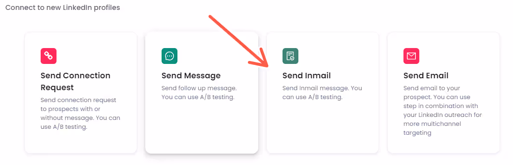 Selecting the 'Send InMail' option.