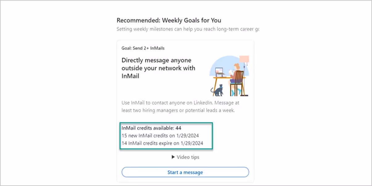 InMail credits on LinkedIn