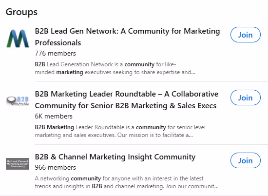 LinkedIn groups