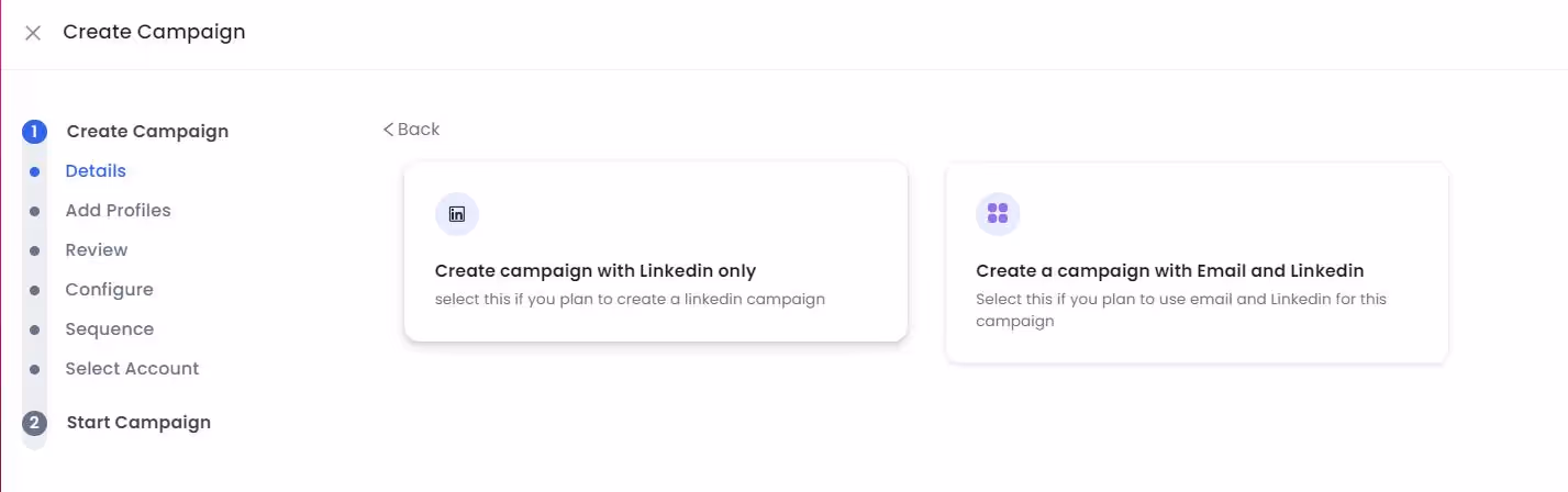 SalesRobot campaign creation