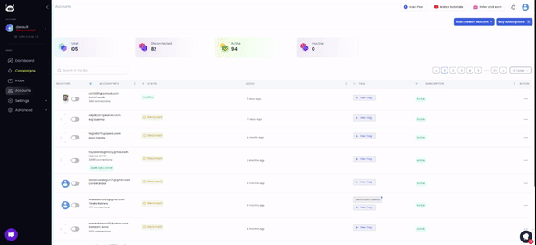 A GIF showing how to create a campaign on SalesGPT.