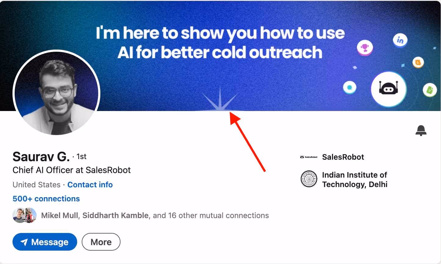 Optimized LinkedIn profile