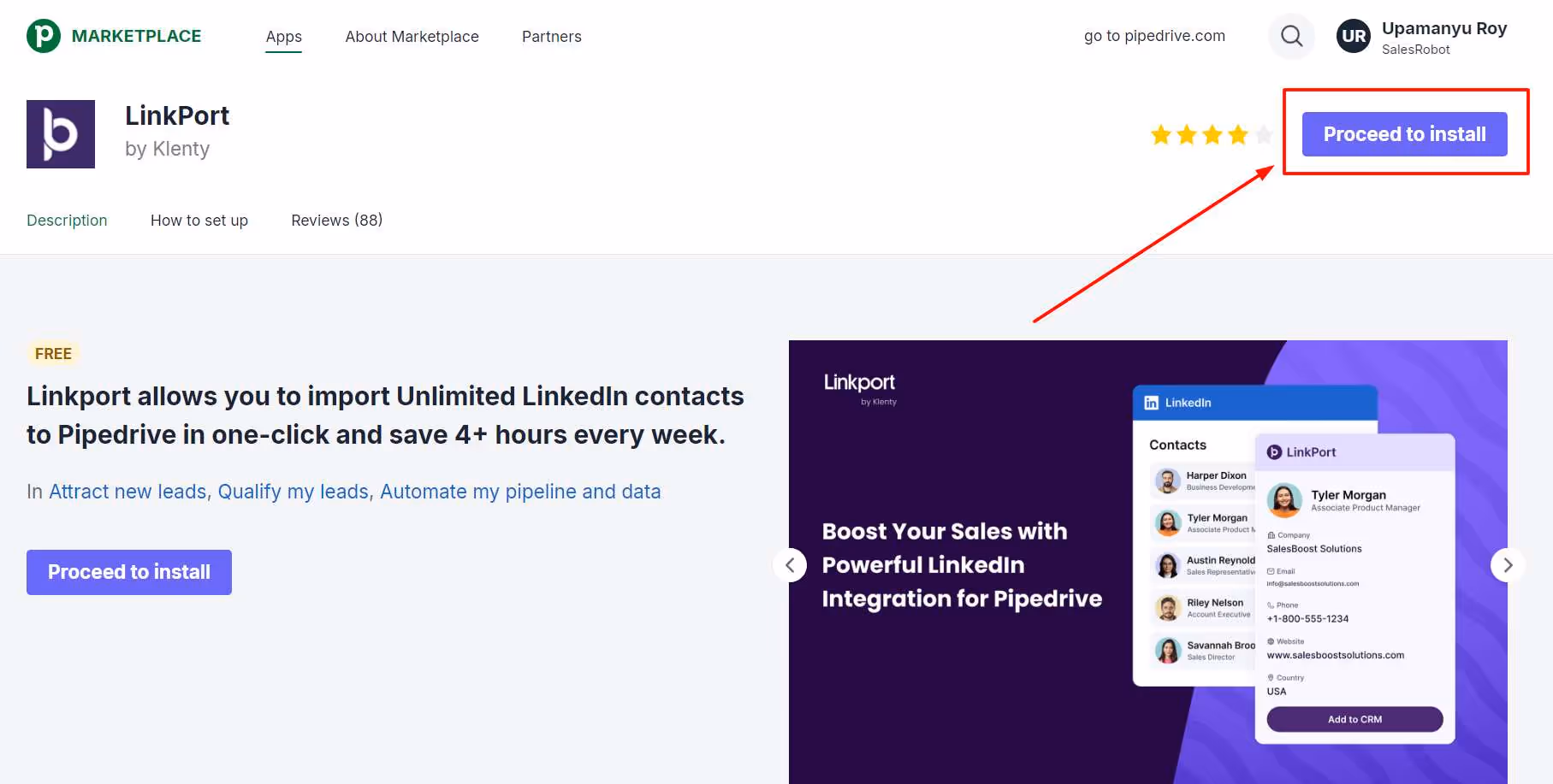 LinkPort Chrome marketplace install