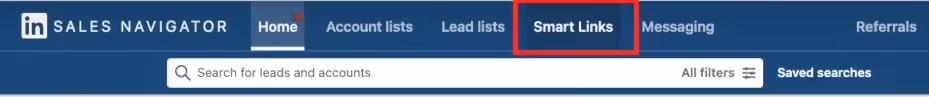 smart links in sales navigator