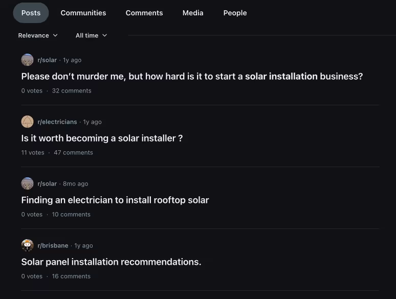 Posts from various Reddit communities.