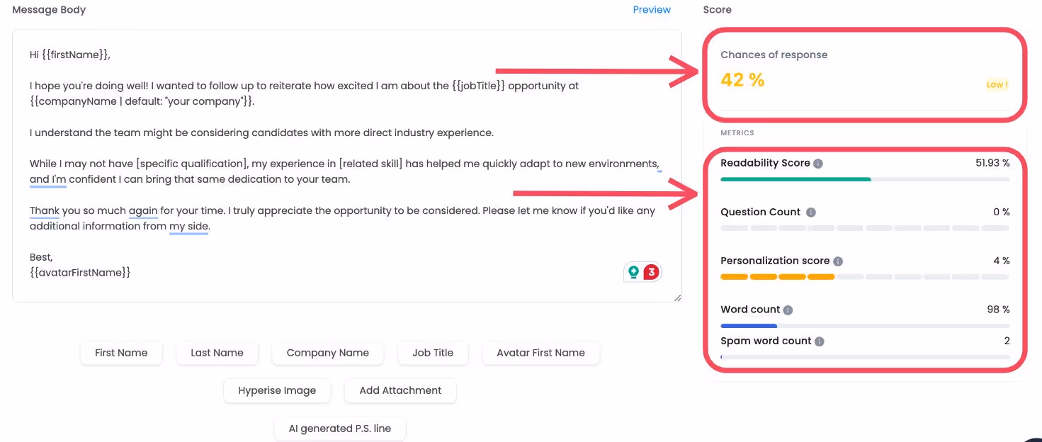 After interview Follow up email template 2