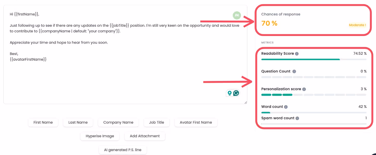 After interview Follow up email template 4