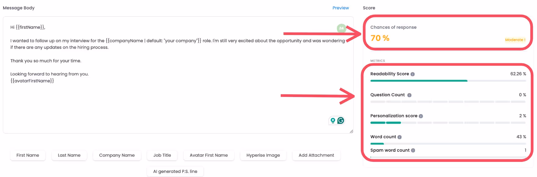 After interview Follow up email template 3