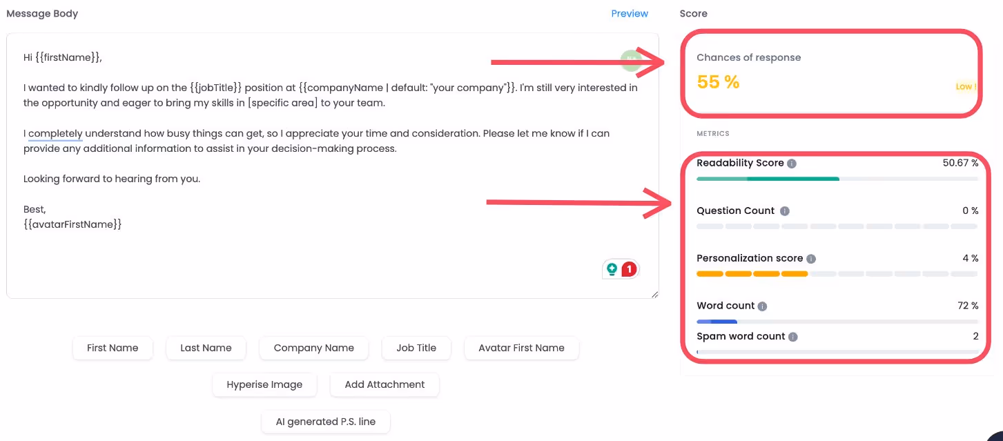 After interview Follow up email template 4