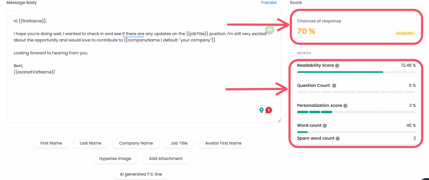 After interview Follow up email template 1