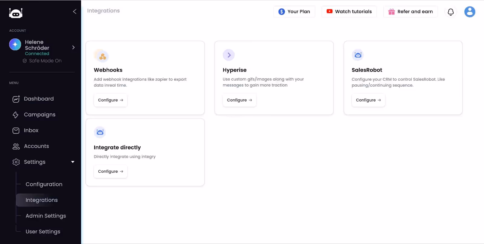 Salesrobot integrations
