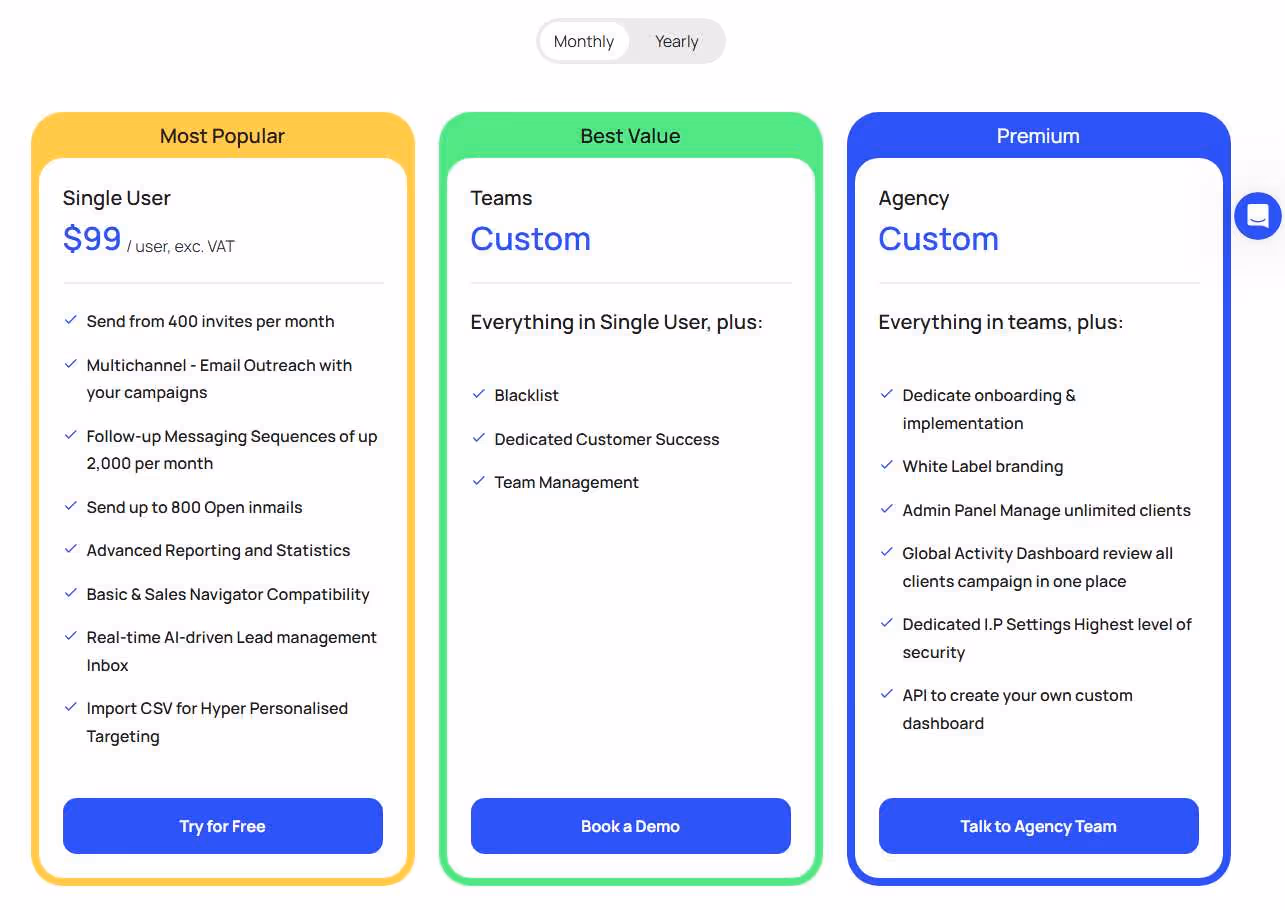 Salesflow Pricing Plans.