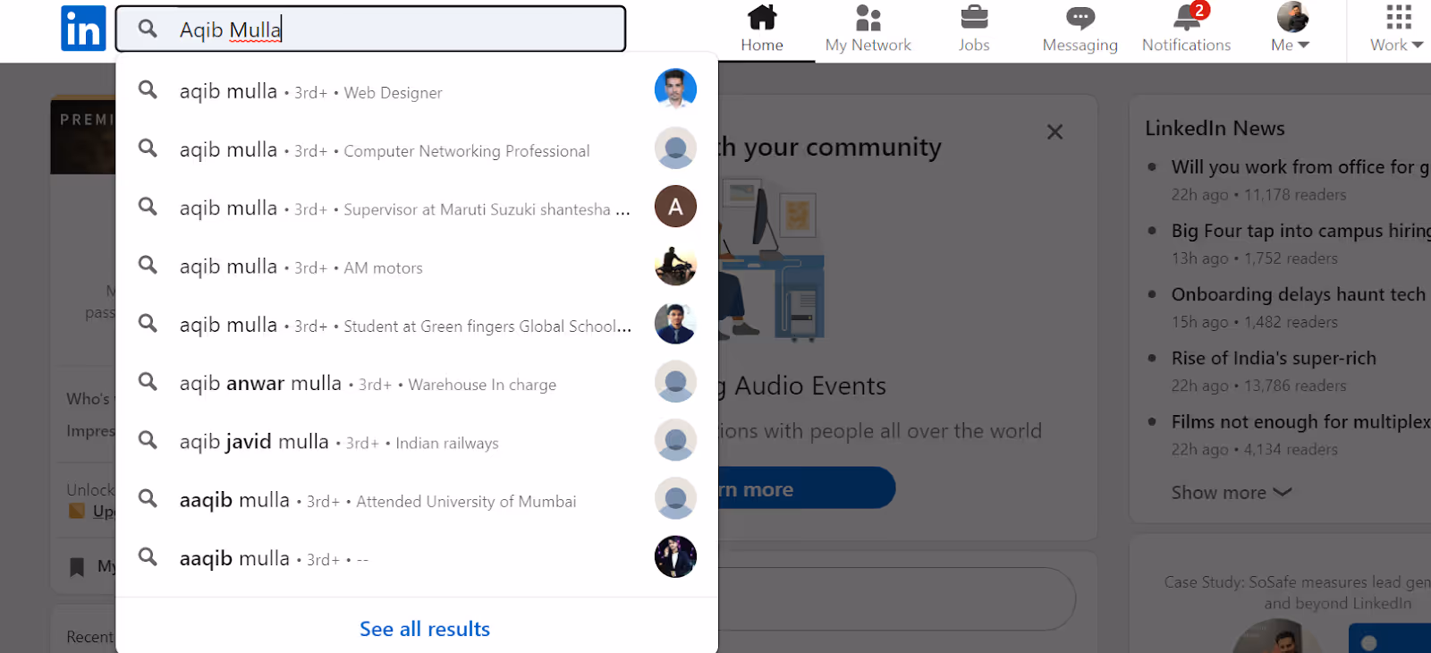 how to target a specific audience via linkedin events