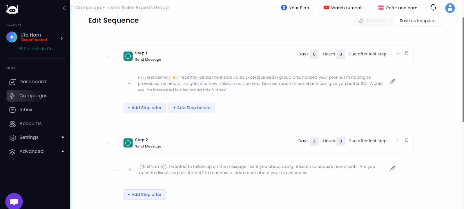 Salesrobot Sequencing homepage