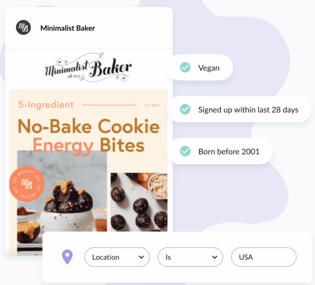 Personalized email feature