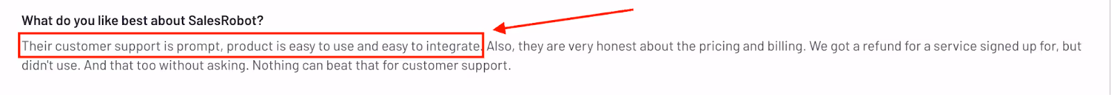 SalesRobot review on G2