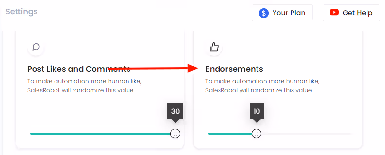 Automated endorsement option in SalesRobot