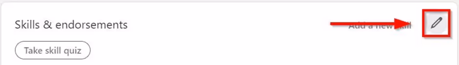 Skills & endorsements section on LinkedIn profile.