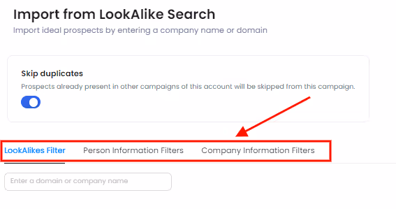SalesRobot lookalike feature