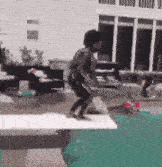 Gif showing a failed dive