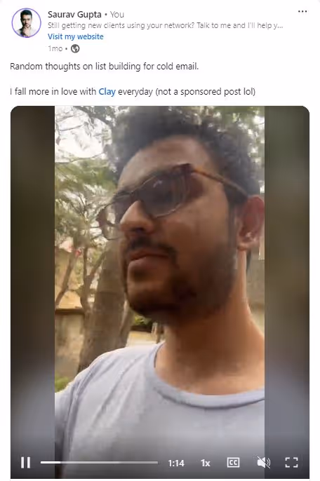 LinkedIn video example