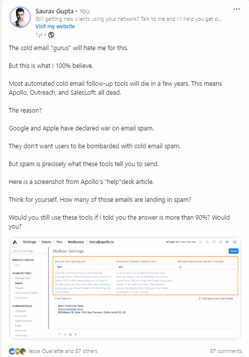 LinkedIn Single image post