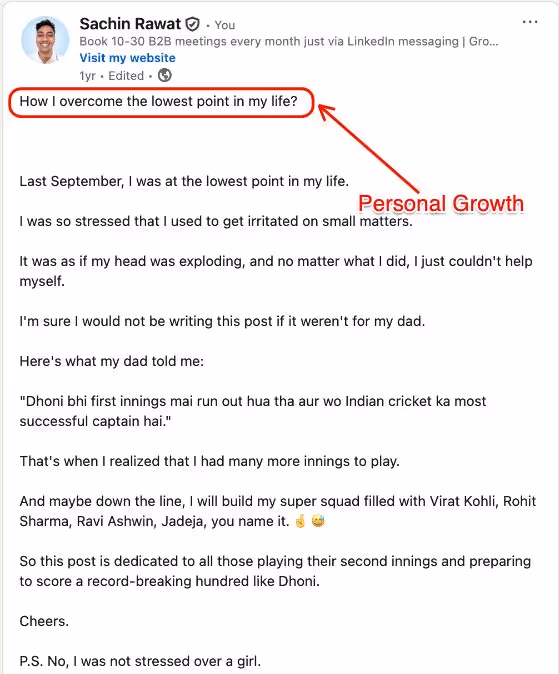 personal growth post