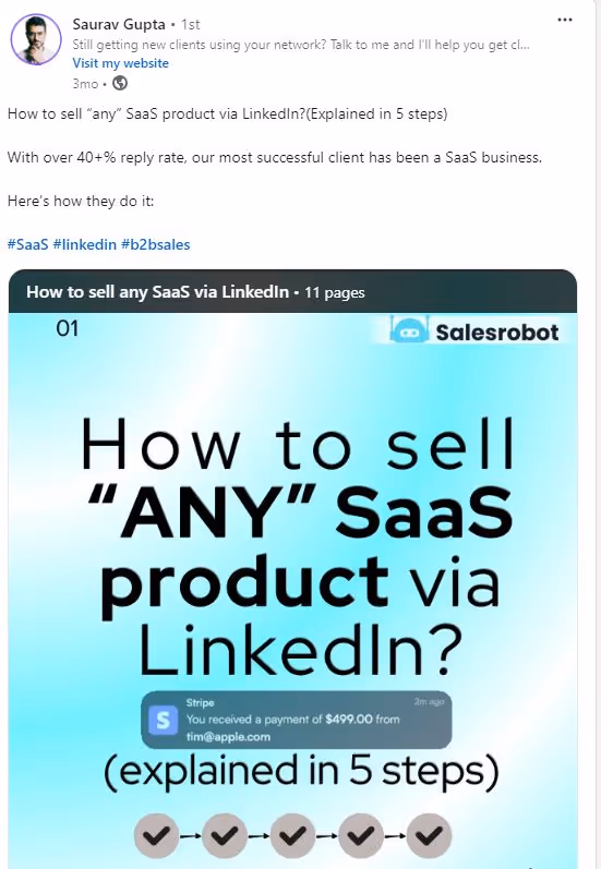 LinkedIn post idea example of How-To for Beginners