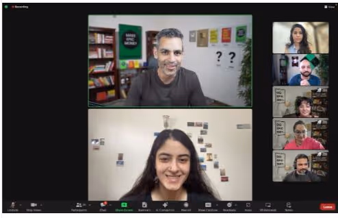 LinkedIn post idea example of Zoom Class Pictures
