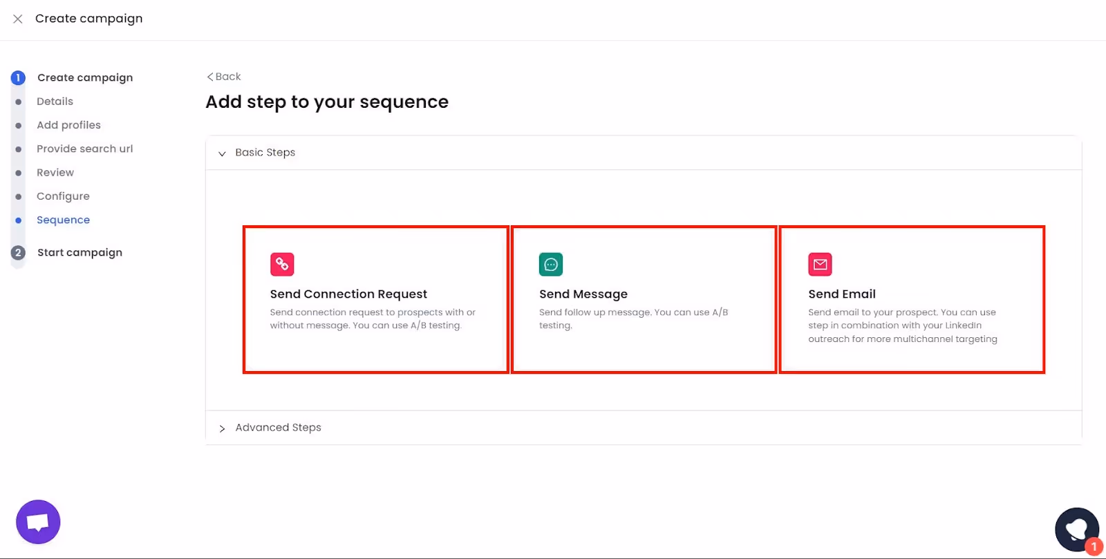 add steps to your sequence