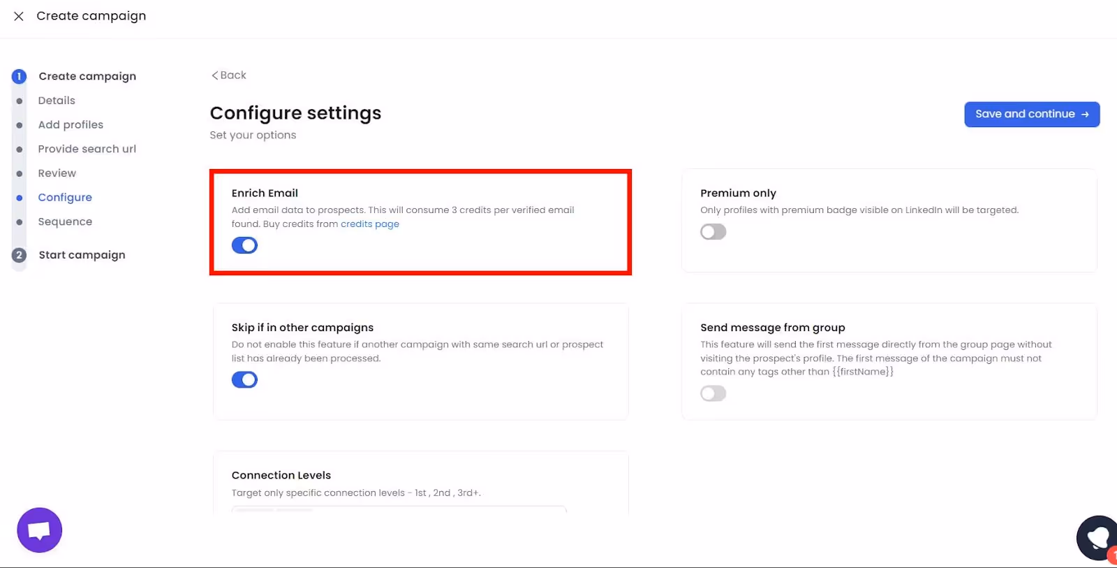 enrich email in salesrobot