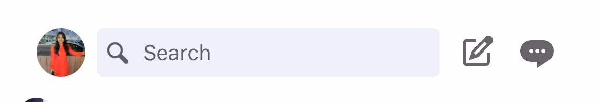 Search bar in the LinkedIn app