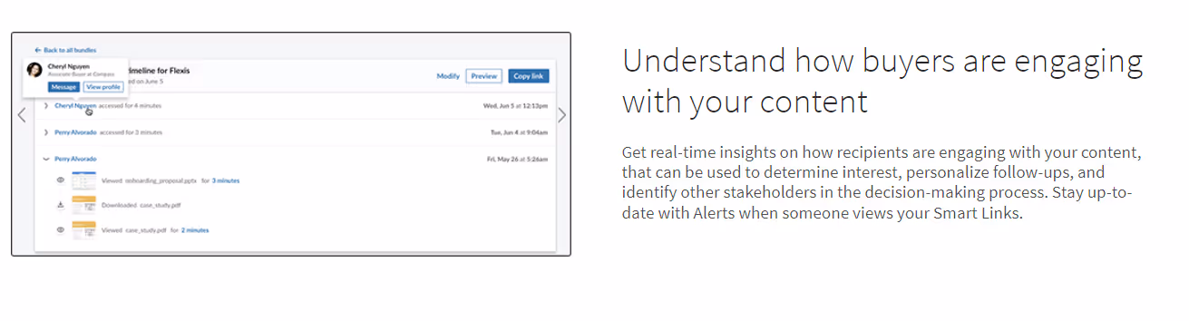 Smart Links engagements
