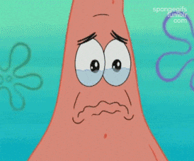 sad faced Patrick