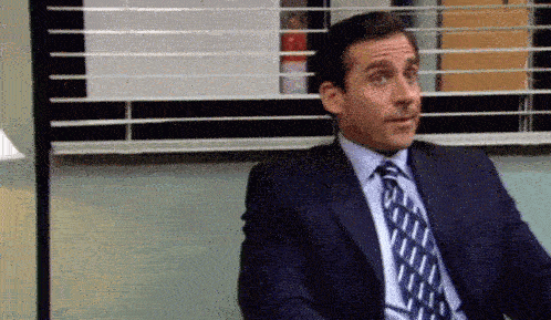 Michael Scott from The Office saying wow that's tough