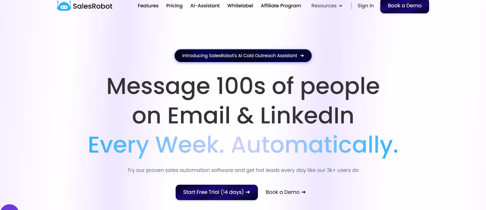 SalesRobot's AI Cold Outreach Assistant