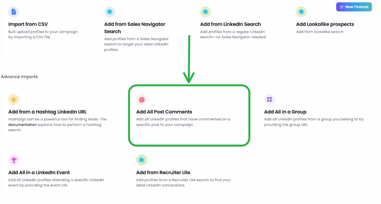 Add All Post Comments Campaign on SalesRobot