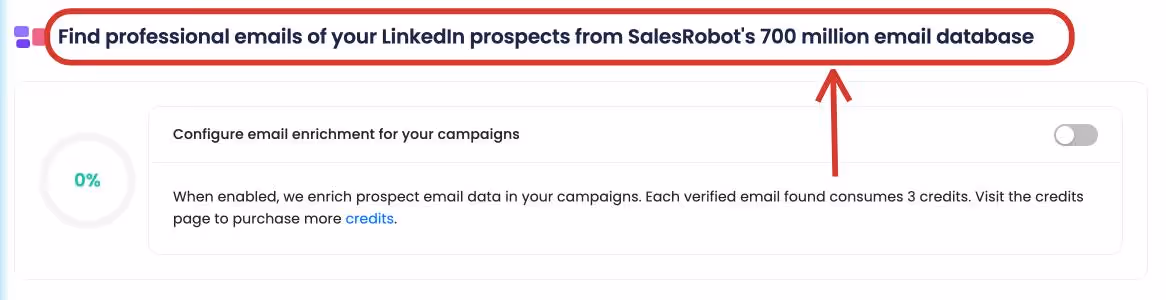 SalesRobot email enrichment