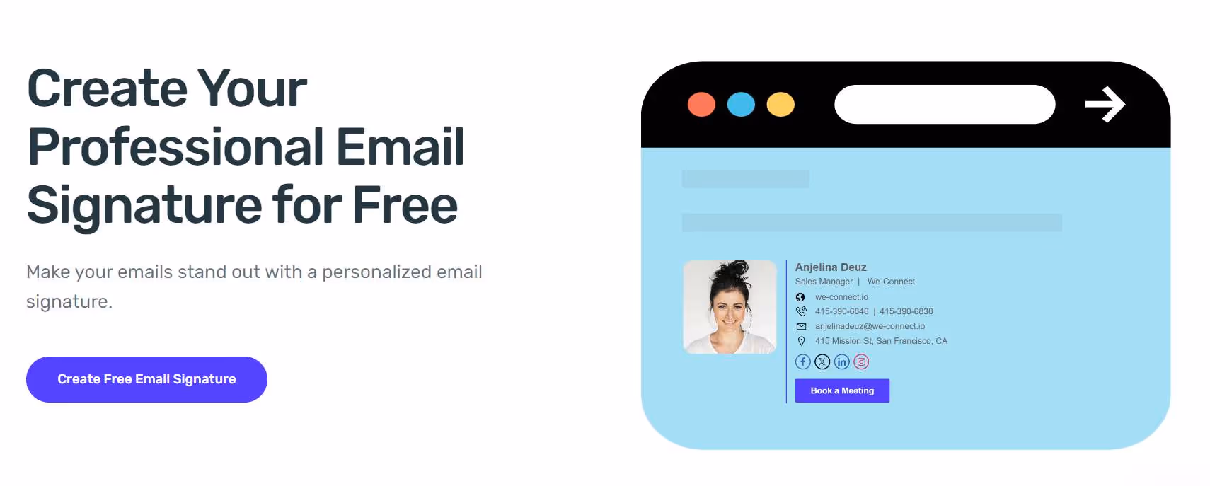 We-Connect email signature creation