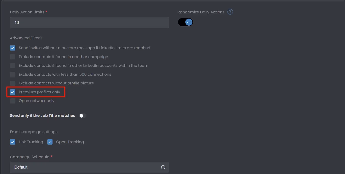 We-Connect free InMail option