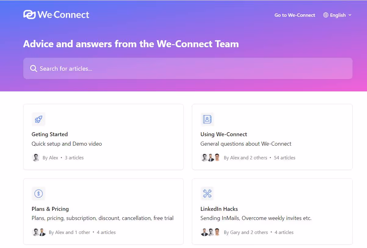 We-Connect support library