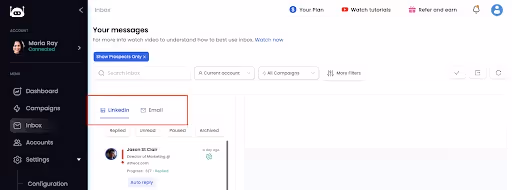 Salesrobot prospect inbox management