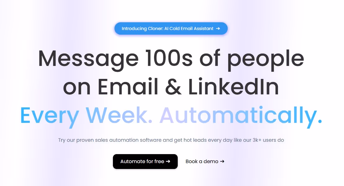 SalesRobot's Homepage.