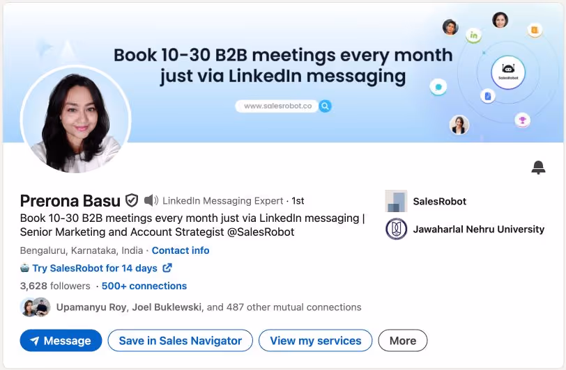 LinkedIn banner that clearly tells your story