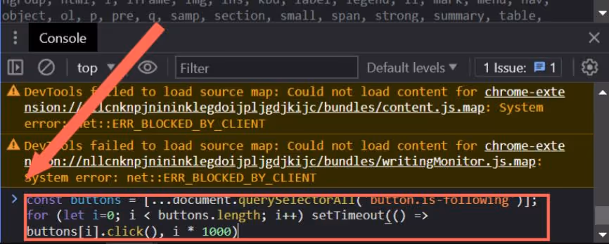 Step 3 to mass unfollow people on LinkedIn
