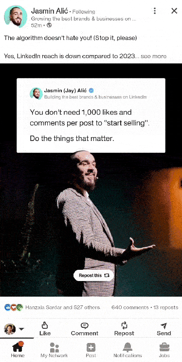 Steps to unfollow people and company via mobile app