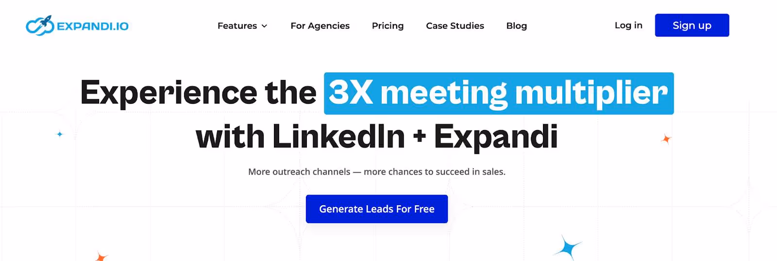 Expandi homepage screenshot