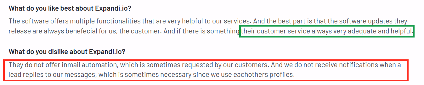 Review of Expandi's poor UI