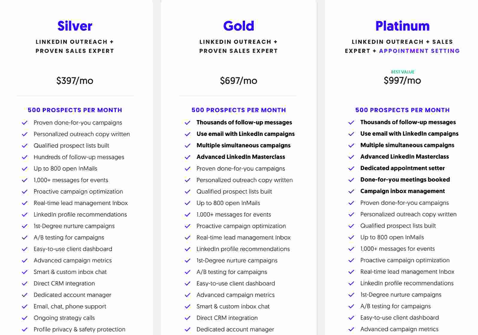 Cleverly pricing details